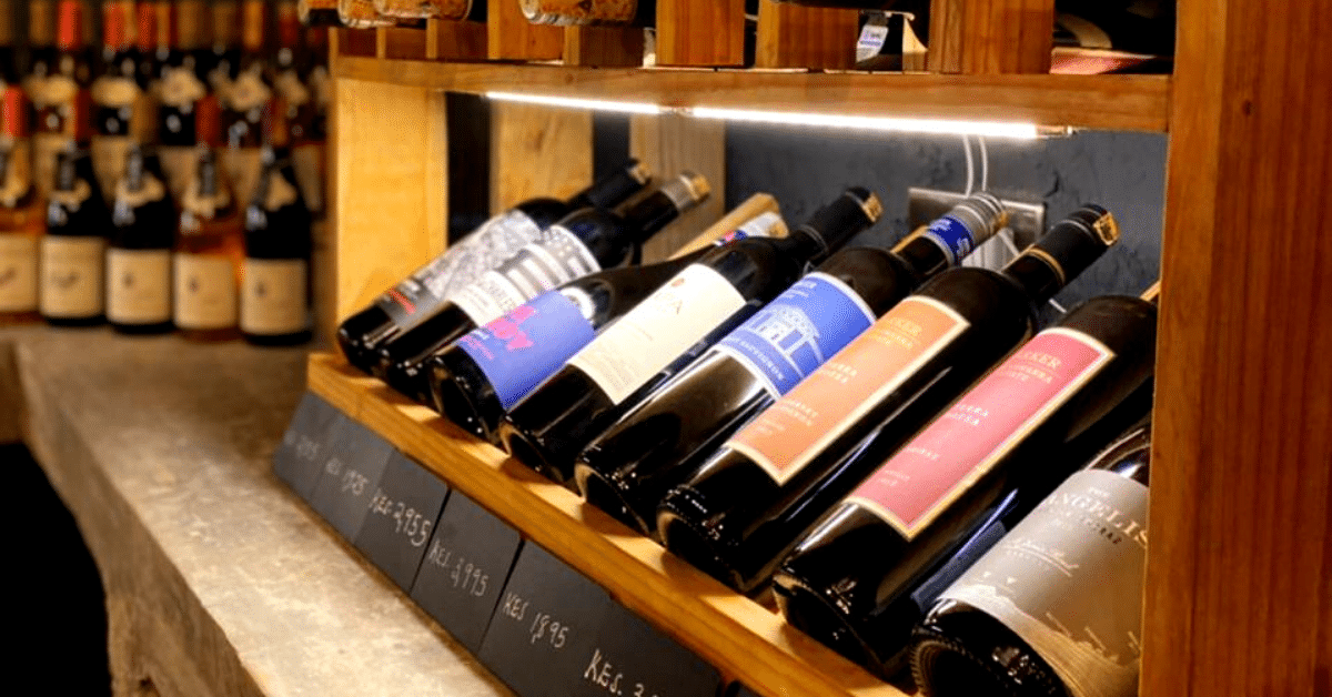 Quality wines on sale displaying different prices