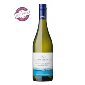 Clearwater Cove Sauvignon Blanc 2024 – crisp Marlborough white wine with tropical and citrus notes, available at The Wine Box.