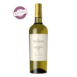 San Felipe Oak Pinot Grigio 2024 โ Argentine white wine with green apple, pear and subtle oak; elegant, fresh and modern, at The Wine Box.