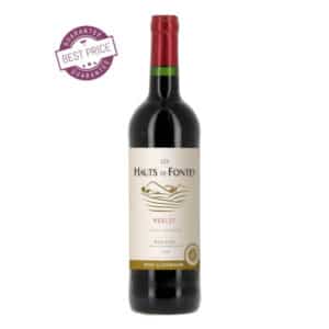 Les Hauts De Fontey Merlot red wine 75cl bottle