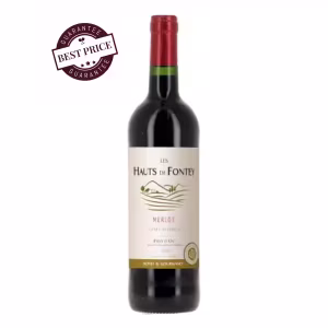 Les Hauts De Fontey Merlot red wine 75cl bottle