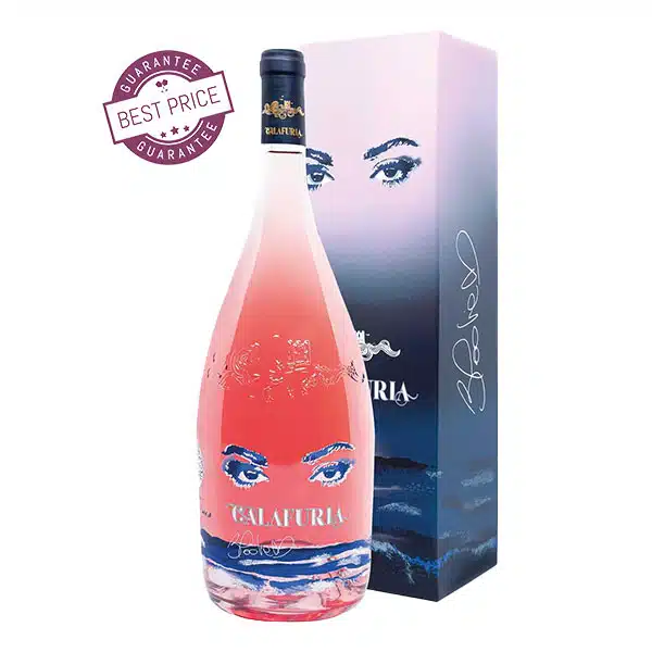 Bottle of Tormaresca Salento Calafuria Rosato 2022, a 1.5-liter bottle of Italian rosé wine