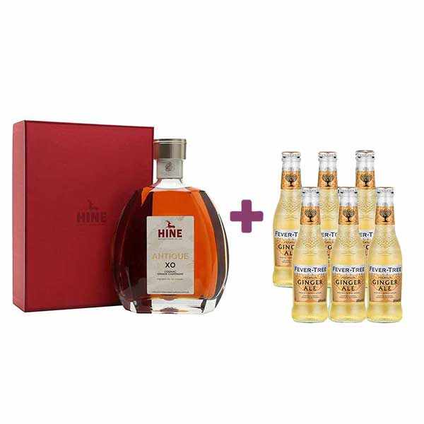 Hine Antique XO 40° Cognac – premium Fine Champagne XO with rich dried fruit, spice, floral and oak notes and six free tonics