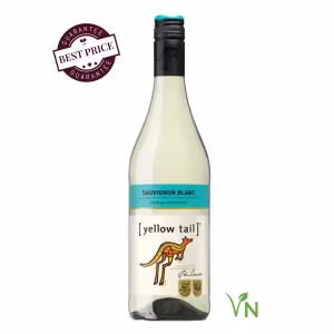 Yellow Tail Sauvignon Blanc white wine 75cl bottle. In a new curvy 75cl bottle