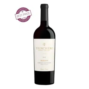 Bottle of Trinchero Napa Valley Mario’s Cabernet Sauvignon 2016 – Premium Napa Valley red wine with dark label, showcasing bold structure and age-worthy elegance.