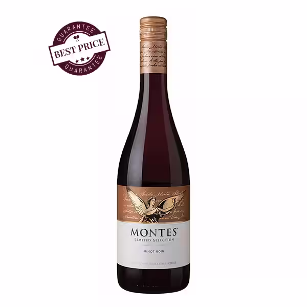 Montes Limited Selection Pinot Noir 2023 – elegant Chilean red wine with vibrant fruit character, available at The Wine Box.