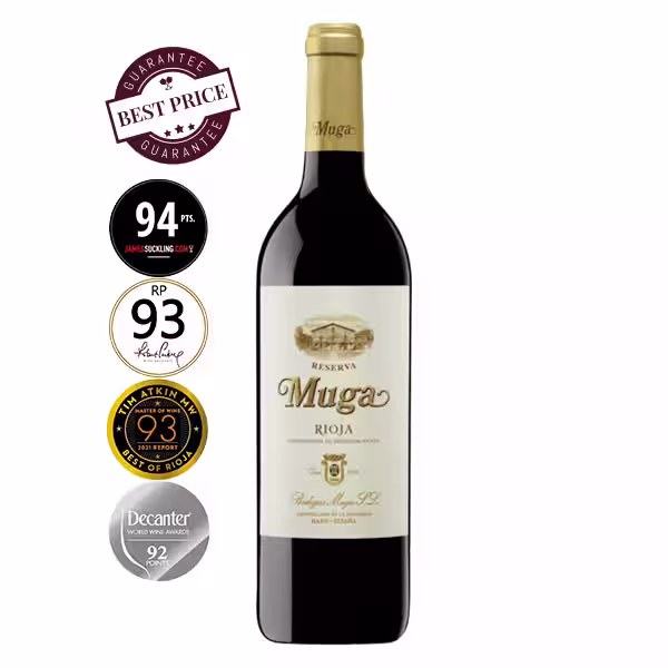 Muga Reserva 2019 Rioja DOCa – elegant Spanish red wine with ripe fruit, spice, and oak finesse, available at The Wine Box.