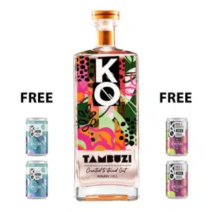 Kenyan Originals Blush Gin 0.75L – Premium pink gin with hibiscus and raspberry, available at The Wine Box.