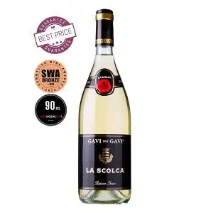 La Scolca Gavi DOCG Etichetta Nera 2019 – premium collector’s white wine from Piedmont, rich with minerality and almond finish.