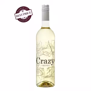 Crazy Tropez Blanc 2023 – fresh Provence white wine made from Rolle and Ugni Blanc, aromatic, Mediterranean, available at The Wine Box.