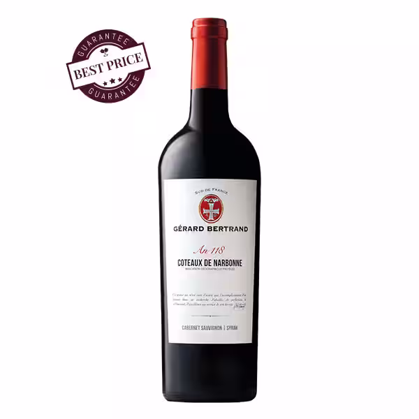 Heritage Coteaux de Narbonne Rouge 2023 – French red wine with ripe cherry, plum, spice, and soft tannins; smooth and versatile, available at The Wine Box.