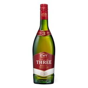 KWV 3 Year Brandy – golden South African brandy with fruit, vanilla, and oak notes, smooth and versatile, available at The Wine Box.