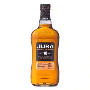 Jura 10 Years Single Malt Scotch Whisky 0.7L – smooth Highland island whisky with honey, spice, and soft smoke, available at The Wine Box.