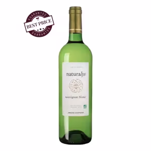 Naturalys Sauvignon Blanc 2024 is an organic French Sauvignon Blanc with citrus, peach, and mineral notes; crisp, fresh, and sustainably made, at The Wine Box.