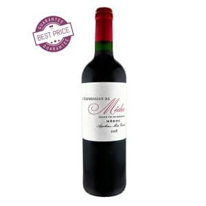 Expression de Médoc 2018 – classic Bordeaux red with dark fruit, graphite and polished tannins; structured, balanced and food-friendly.