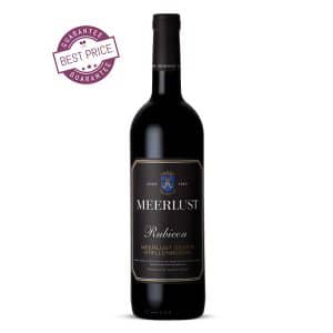 Meerlust Rubicon 2022 – iconic Stellenbosch red with cassis, graphite and firm structure; classical, age-worthy and uncompromising.
