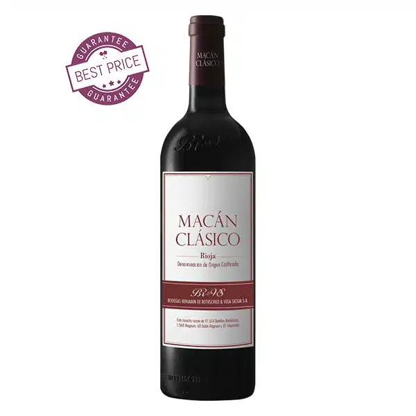 Macán Clásico 2020 Rioja red wine with dark fruit, graphite and structured finish.