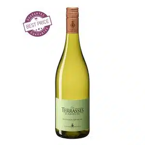 Les Terrasses d’Ardèche Blanc 2024 – French white wine with citrus and orchard fruit freshness.