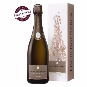 Louis Roederer Brut Vintage 2016 – prestige vintage Champagne with fine bubbles and golden straw colour.