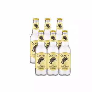 A pack of 6 bottles of the Crafty Chameleon Indian Tonic