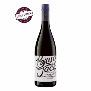 Bruce Jack Pinotage Malbec 2025 — deep purple, screwcap bottle with bold label — available at The Wine Box, Nairobi