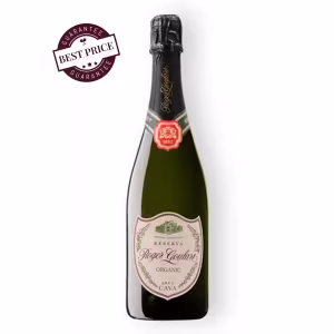 Roger Goulart Organic Reserva Brut 2021 — pale gold sparkling bottle, traditional Cava from Catalonia — available at The Wine Box Kenya