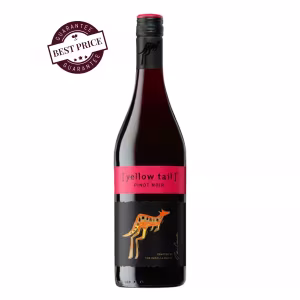 Yellow Tail Pinot Noir 2025 — bright label, screwcap bottle, Australian red wine — available at The Wine Box Kenya.