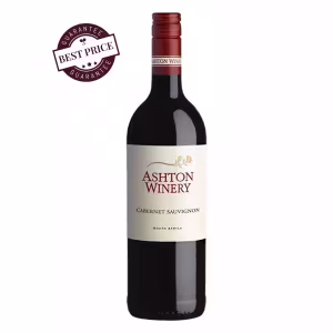 Ashton Winery Cabernet Sauvignon 2023. Deep ruby bottle, South African single varietal red. Available at The Wine Box Kenya, Nairobi.