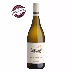 Ashton Winery Sauvignon Blanc 2025. Pale straw bottle, Robertson valley white wine. Available at The Wine Box Kenya, Nairobi.