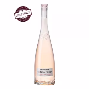Cote des Roses Rosé 2025. Pale salmon bottle, rose shaped design, Languedoc rosé. Available at The Wine Box Kenya, Nairobi.