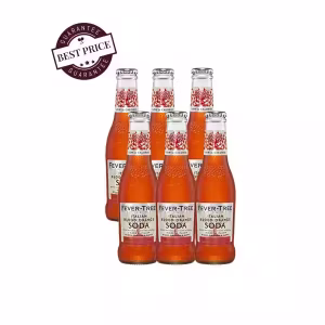 Fever-Tree Italian Blood Orange Soda 200ml six-pack — amber-pink bottles with orange label — available at The Wine Box Kenya, Nairobi
