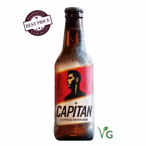 Capitan Craft Lager — gold beer in branded 500ml bottle — available at The Wine Box Kenya, Nairobi