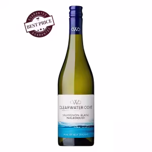 Clearwater Cove Sauvignon Blanc 2025, pale straw bottle with coastal label, Marlborough New Zealand, available at The Wine Box Kenya,