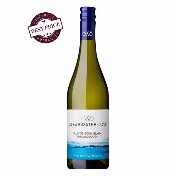 Clearwater Cove Sauvignon Blanc 2025, pale straw bottle with coastal label, Marlborough New Zealand, available at The Wine Box Kenya,