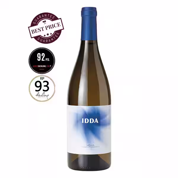 Gaja Idda Bianco 2024, pale straw bottle with blue Etna label, Sicily Italy, available at The Wine Box Kenya, Nairobi