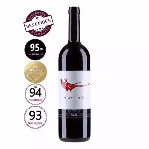 Gaja Sito Moresco Langhe DOC 2023 — garnet red wine in branded bottle — available at The Wine Box. Order today for delivery