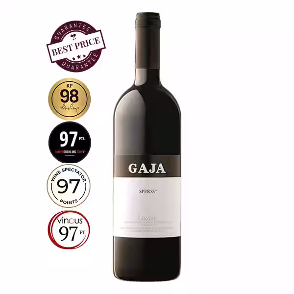 Gaja Sperss Barolo 2021, deep dense ruby bottle, single vineyard Serralunga label, available at The Wine Box Kenya, Nairobi